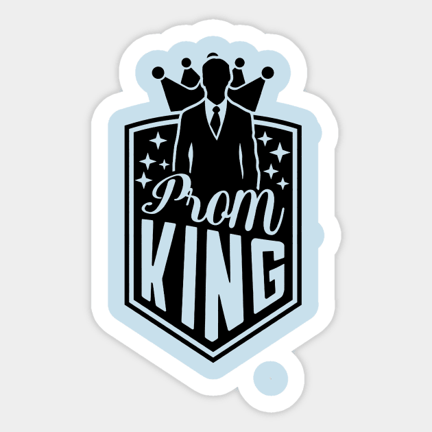 Prom King High school graduation Shirt Sticker by joyjeff